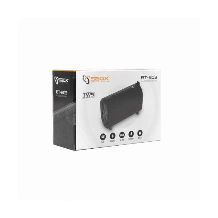 Juodas Bluetooth garsiakalbis Sbox BT-803