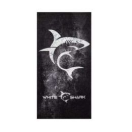 Juodas ir baltas rankšluostis White Shark SAWFISH TW-02, 80 x 160 cm