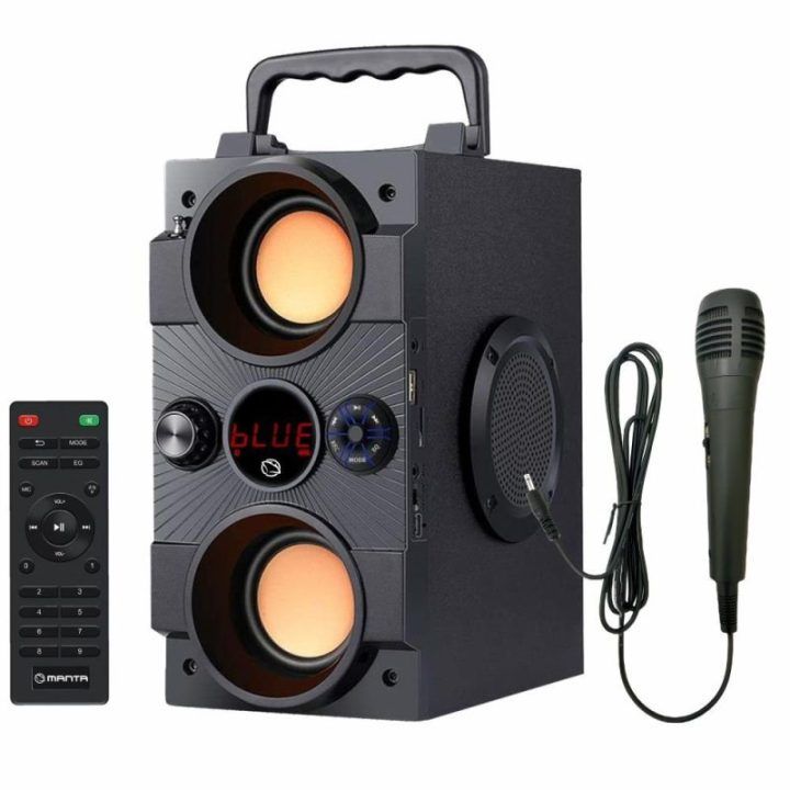 Bluetooth garsiakalbis su FM radiju ir karaokės funkcija