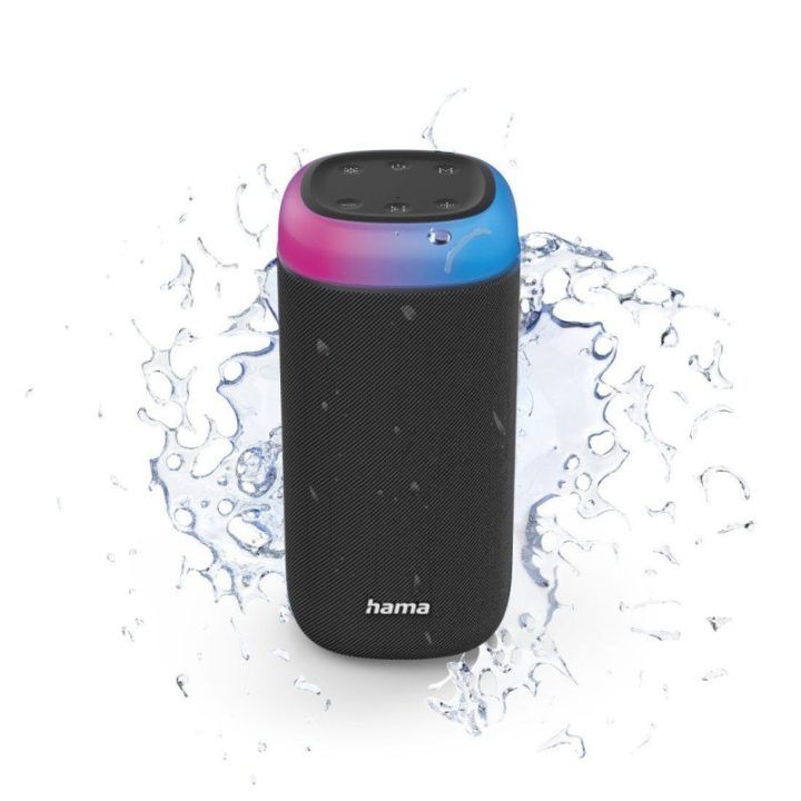 Juodas Bluetooth garsiakalbis Hama Shine 2.0 su LED apšvietimu