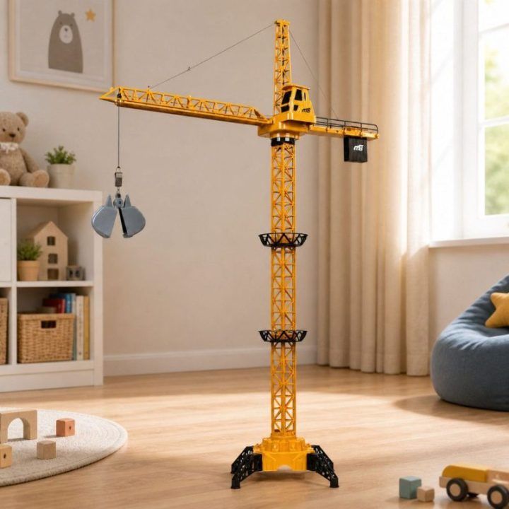 Nuotoliniu būdu valdomas statybinis kranas