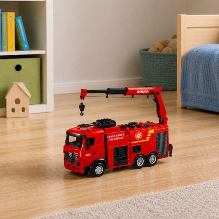 Huina 1362 RC gaisrinis automobilis su kranu ir vandens patranka 1:18