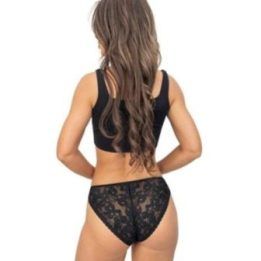 Nėriniuotos kelnaitės Donna – juoda
