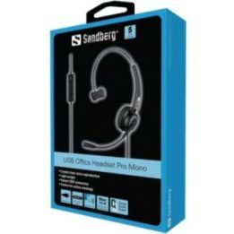 Sandberg 126-14 USB biuro ausinės su mikrofonu, mono