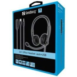 Sandberg 126-21 2 viename biuro ausinės su jack ir USB jungtimi