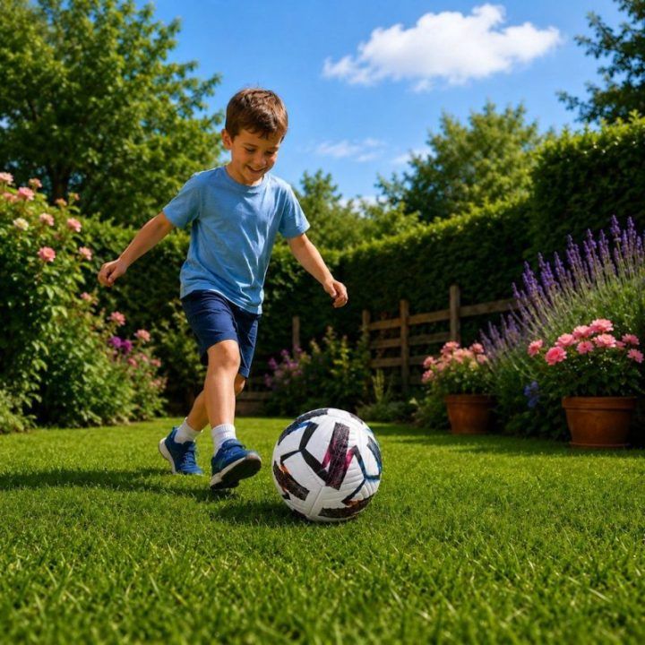 Baltas treniruočių futbolo kamuolys, 5 dydis, 22 cm