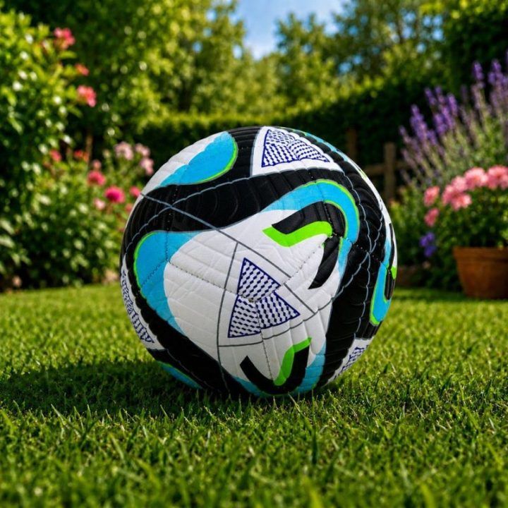 Mėlynas žaislinis futbolo kamuolys treniruotėms, 5 dydis