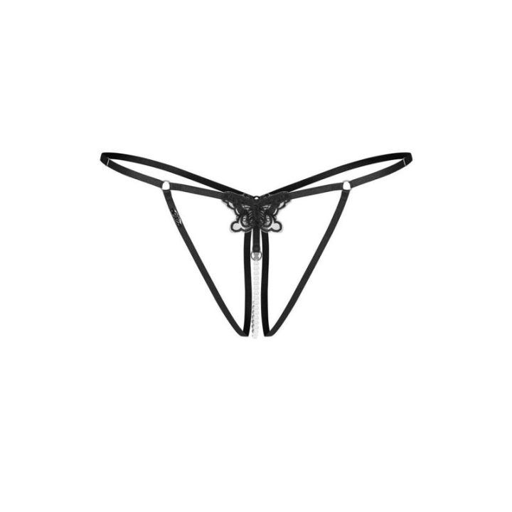 Juodos seksualios string kelnaitės Obsessive