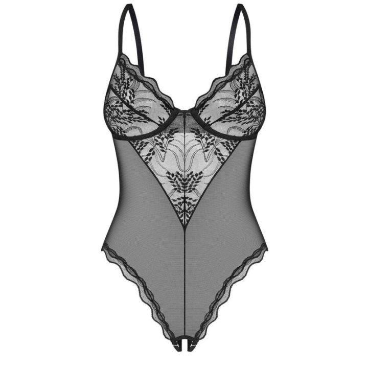 Nėriniuota glaustinukė Obsessive – juoda
