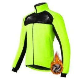 Vyriška dviratininko striukė Rockbros YPW055, juoda ir žalsvai geltona, 2XL