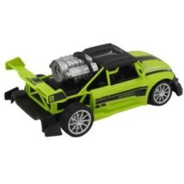 Žalias žaislinis RC automobilis 1:20 su dūmų efektu ir šviesomis