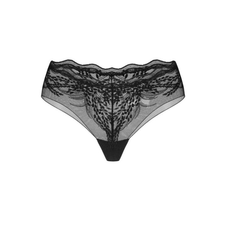 Nėriniuotos kelnaitės Obsessive – juoda