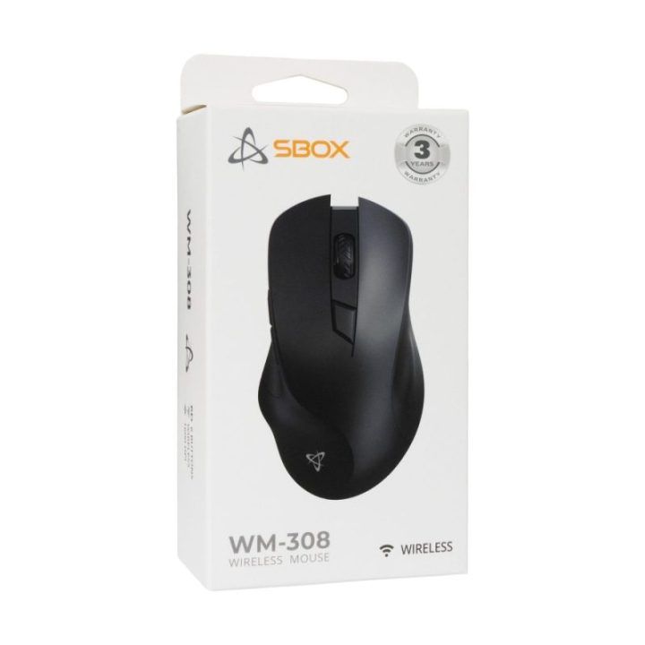 Sbox WM-308 belaidė žaidimų pelė, juoda