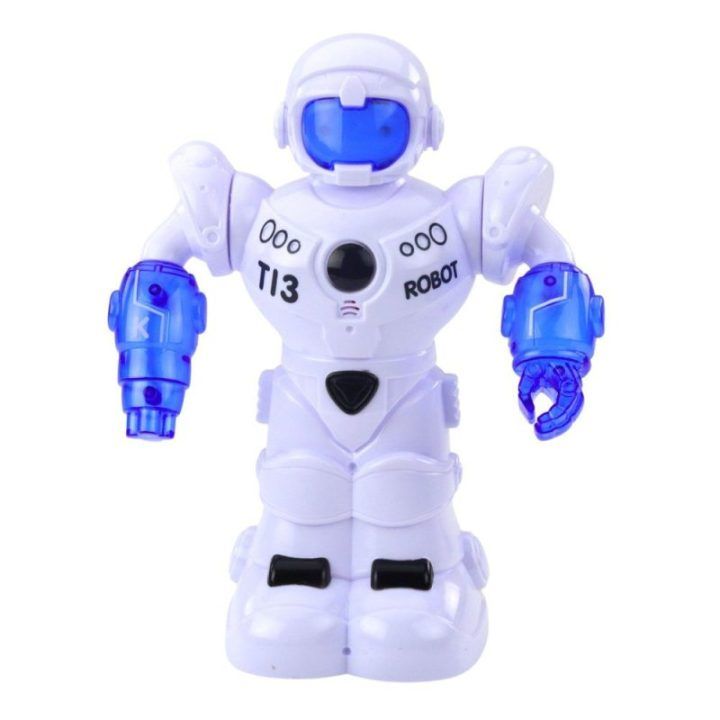 Interaktyvus robotas su nuotolinio valdymo pultu, šviesomis ir garsais