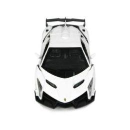 Baltas nuotoliniu būdu valdomas sportinis automobilis Lamborghini Veneno 1:24