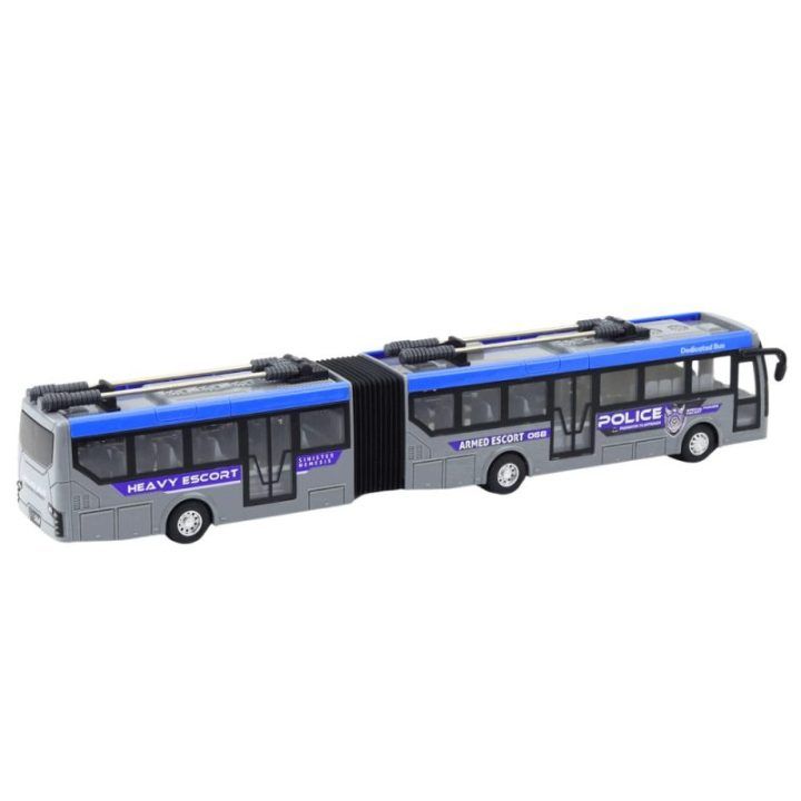Pilkas nuotolinio valdymo pulto komplektas RC policijos autobusui 1:32