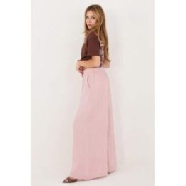 Rožinės muslino kelnės Italy Moda