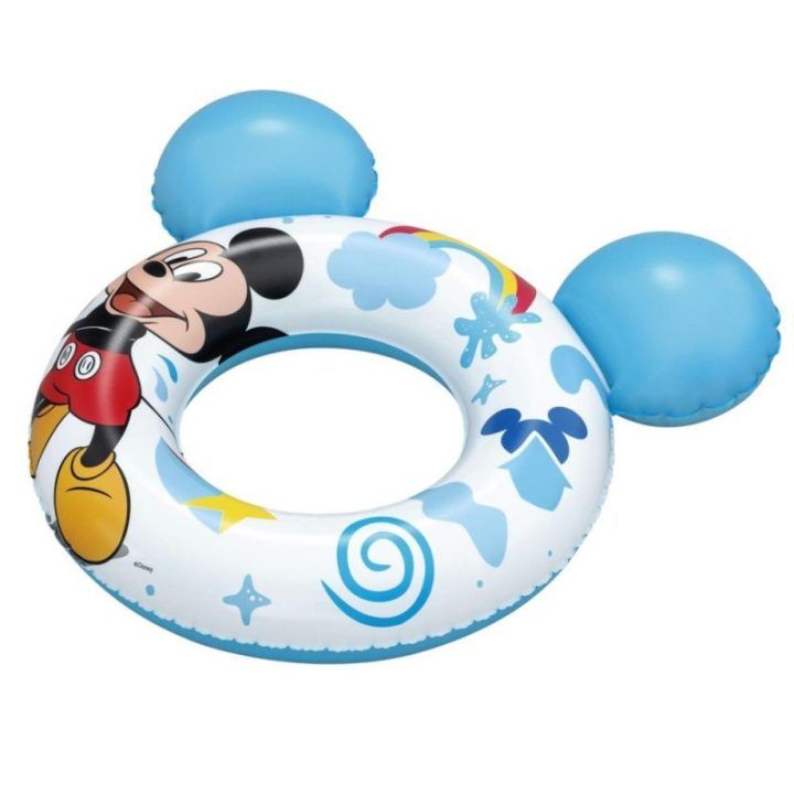 „Mickey Mouse“ pripučiamas plaukimo ratas vaikams su ausimis, mėlynas, Bestway 9102K