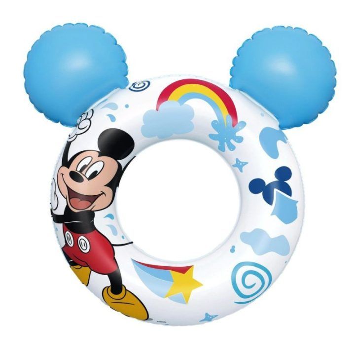 „Mickey Mouse“ pripučiamas plaukimo ratas vaikams su ausimis, mėlynas, Bestway 9102K