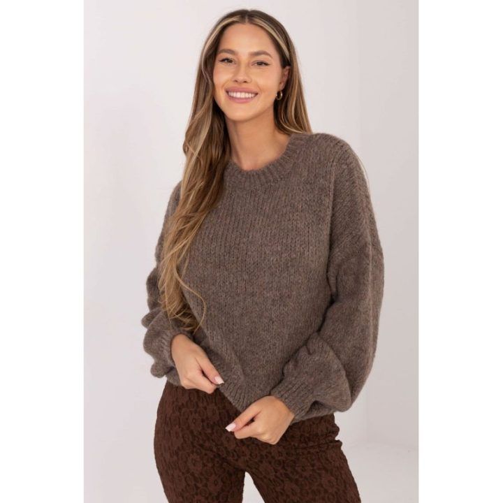 Rudas moteriškas megztinis Italy Moda