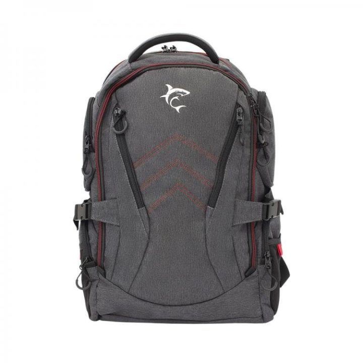 White Shark NIGHT RIDER GBP-008 kuprinė 16 col., pilka/juoda/raudona