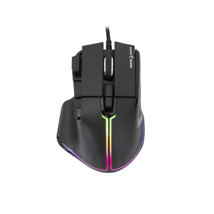 White Shark MARROK GM-9006 žaidimų pelė, juoda, RGB, 12 000 DPI