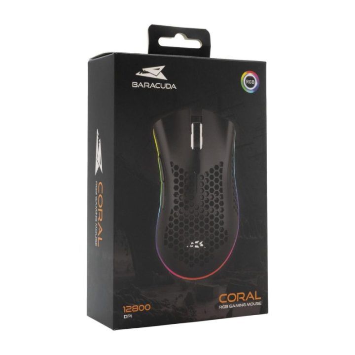 Baracuda CORAL-B BGM-031 žaidimų pelė, juoda
