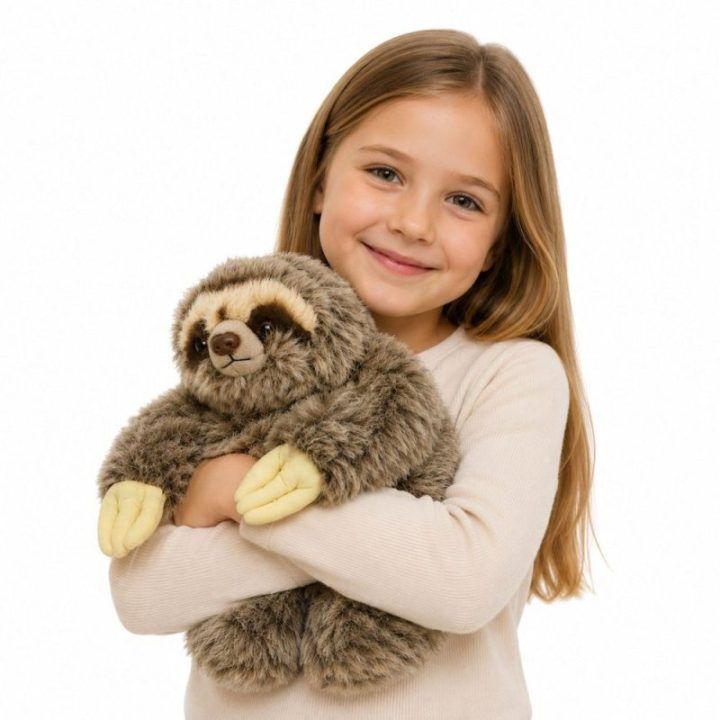 Pliušinis tinginys su velcro letenomis, 34 cm
