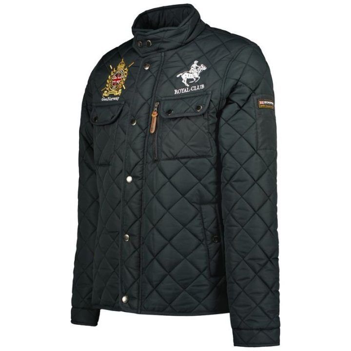 Vyriška dygsniuota striukė Geographical Norway Belificio, juoda