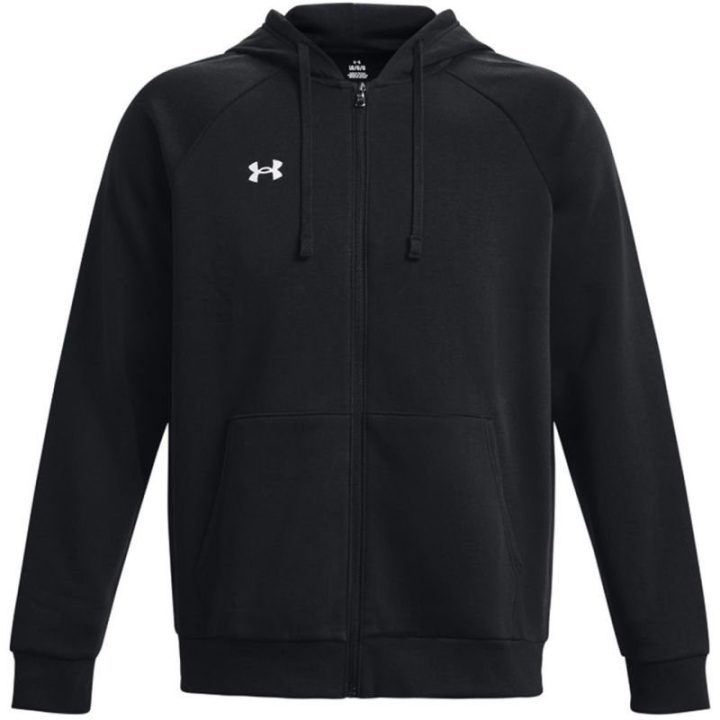 Vyriškas džemperis su gobtuvu ir užtrauktuku Under Armour Rival Fleece, juodas