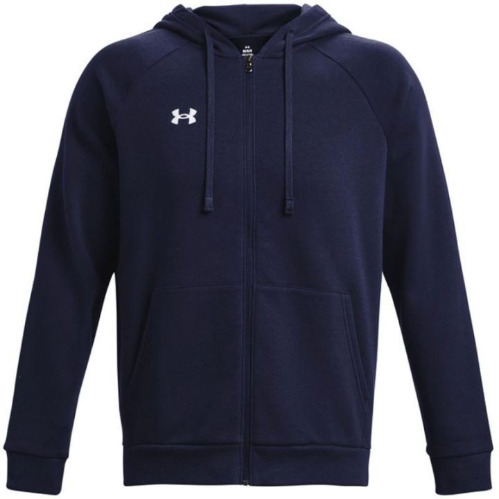 Vyriškas džemperis su gobtuvu ir užtrauktuku Under Armour, tamsiai mėlynas