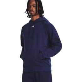 Vyriškas džemperis su gobtuvu Under Armour Rival Fleece, tamsiai mėlynas
