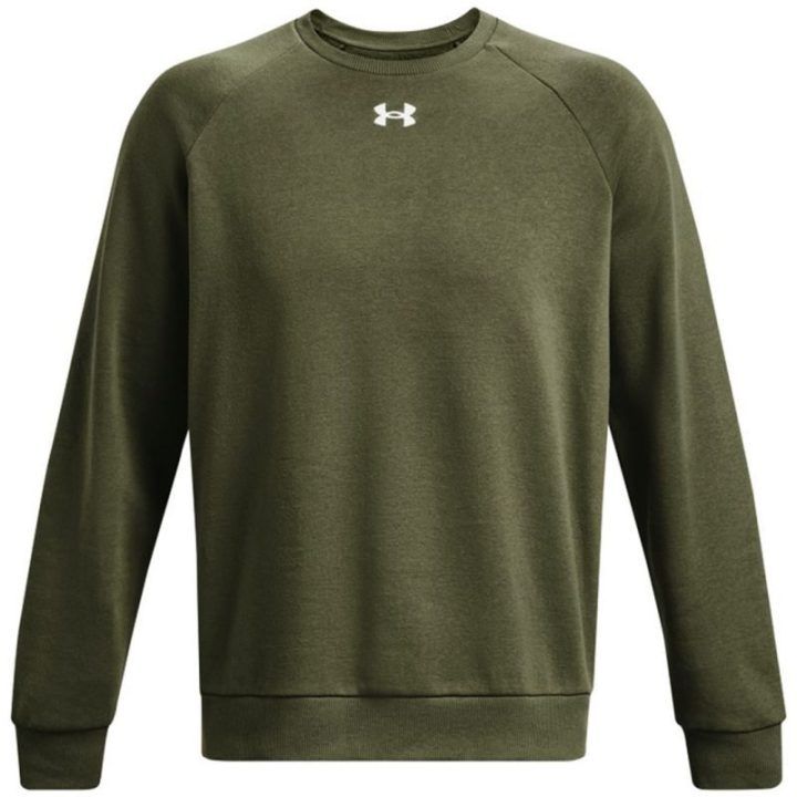 Vyriškas džemperis Under Armour Rival Fleece Crew, chaki spalvos