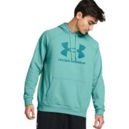 Vyriškas džemperis su gobtuvu Under Armour Rival Fleece Logo, mėtų spalvos