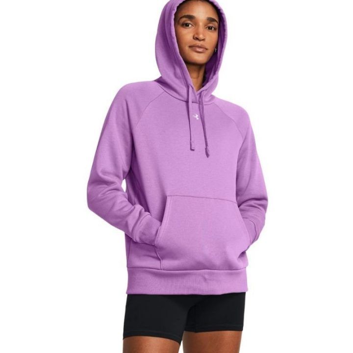 Moteriškas džemperis su gobtuvu Under Armour Rival Fleece, violetinis