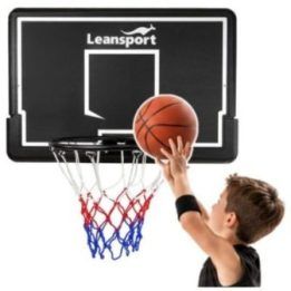 Juodas pakabinamas krepšinio lankas su lenta, 90 cm