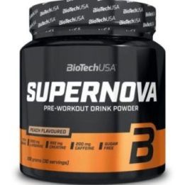 Pre-workout treniruočių booster BioTechUSA Supernova 282 g, persikų skonio