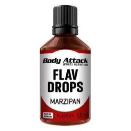 Skonio lašai Body Attack Flav Drops, marcipano skonio, 50 ml