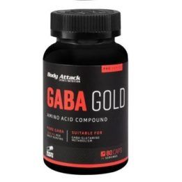 GABA kapsulės Body Attack GABA Gold 80 kapsulių