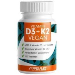 Vitaminas D3 + K2 ProFuel Vegan 120 tablečių