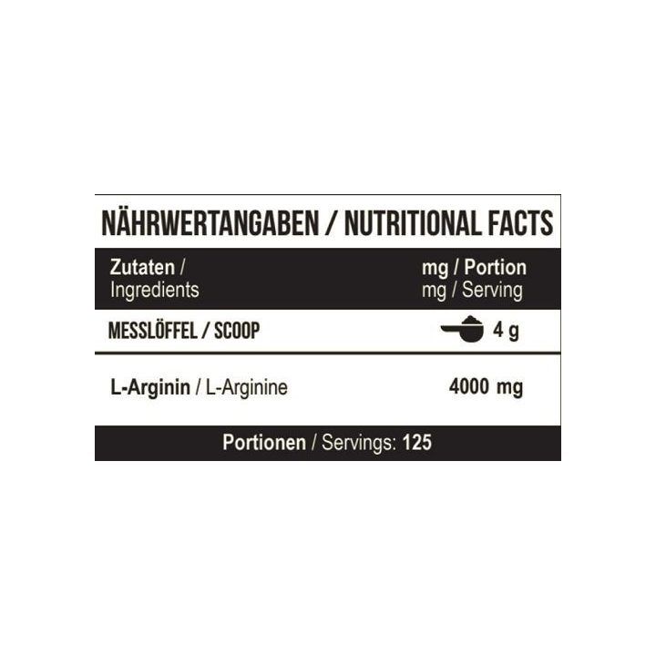 Arginino maisto papildas MST 500 g