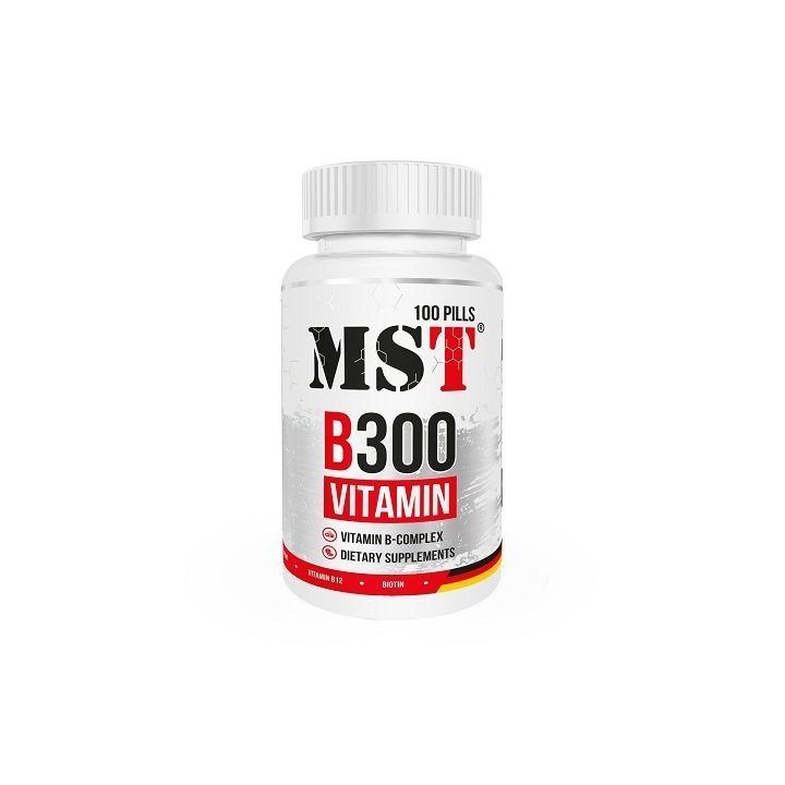B grupės vitaminų kompleksas MST B300, 100 tablečių