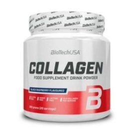 Kolageno milteliai BioTechUSA Collagen 300 g, juodųjų aviečių skonio