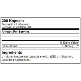 L-glutamino kapsulės GN Glutamine Tera Caps 200 kapsulių