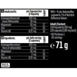 Ashwagandha kapsulės Body Attack KSM-66 120 kapsulių