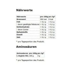 L-arginino HCL milteliai NNT Arginin 210 g