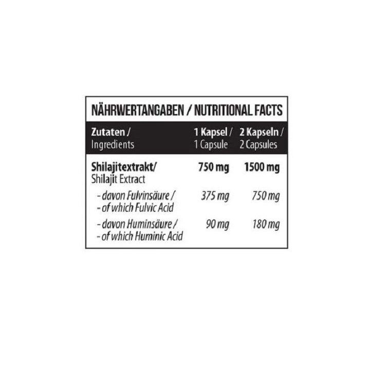 Shilajit kapsulės MST 60 kapsulių