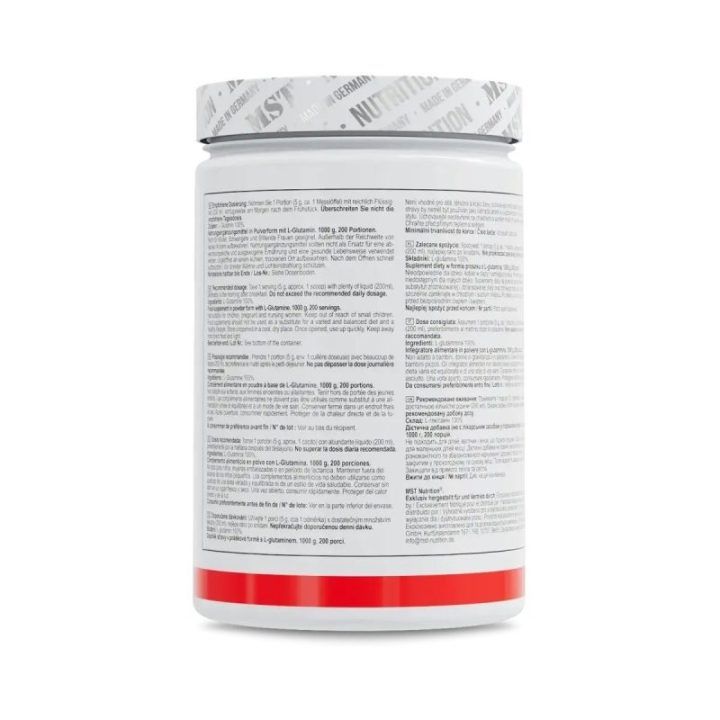 Amino rūgštis MST Glutamine 1000 g