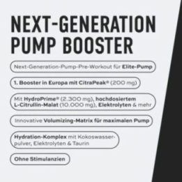 Pre-workout ESN Crank Pump Pro 2.0 450 g, be kofeino