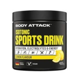 Izotoninio sportinio gėrimo milteliai Body Attack 400 g, citrinų skonio